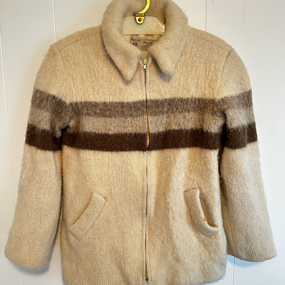 Vintage Eddie Bauer Cream and Brown Coat